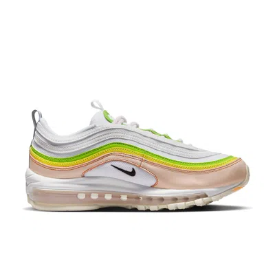 Nike White & Pink Air Max 97 Sneakers In Multi