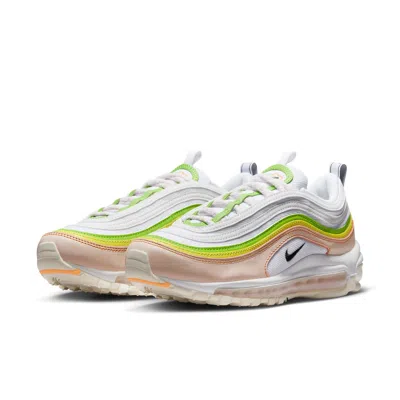 Nike White & Pink Air Max 97 Sneakers In Multi