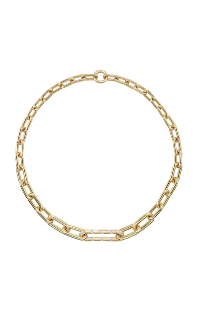 Fiametta 14k Yellow Gold Spiral Of Strength Graduated Link Necklace