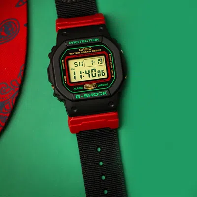 Casio G-shock Square 'black Red' In Black