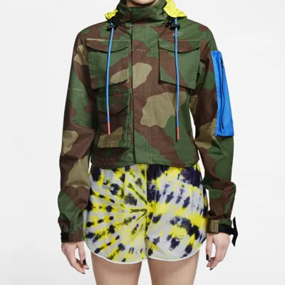 Nike (wmns)  X Off-white Nrg Jacket 'green Camouflage' In Green