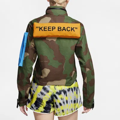 Nike (wmns)  X Off-white Nrg Jacket 'green Camouflage' In Green