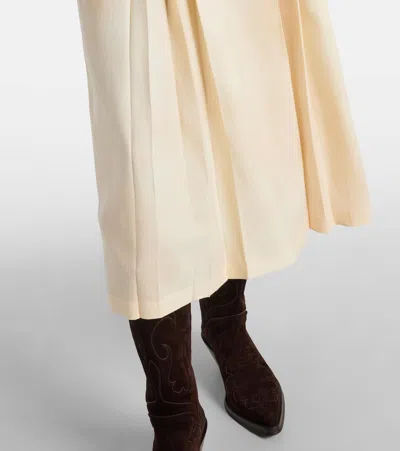 Gabriela Hearst Lerna Virgin Wool Midi Skirt In Neutral