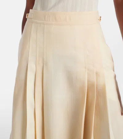 Gabriela Hearst Lerna Virgin Wool Midi Skirt In Neutral