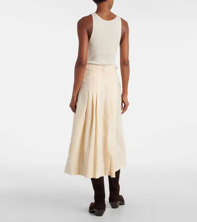 Gabriela Hearst Lerna Virgin Wool Midi Skirt In Neutral