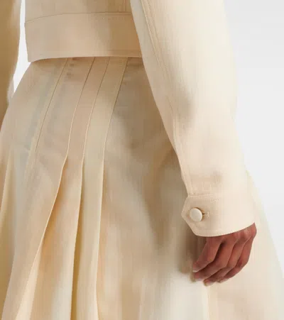 Gabriela Hearst Tereza Short Virgin Wool Jacket In Neutral