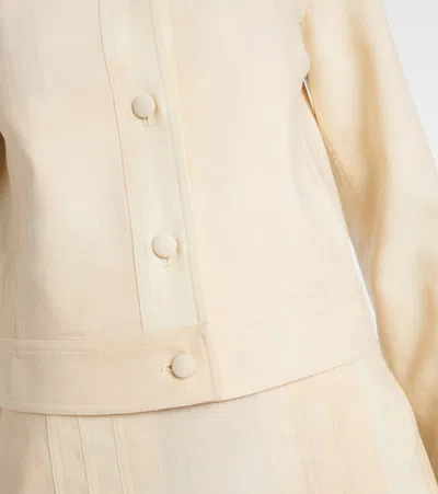Gabriela Hearst Tereza Short Virgin Wool Jacket In Neutral