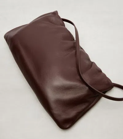 The Row Xl Bourse Leather Shoulder Bag