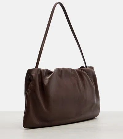 The Row Xl Bourse Leather Shoulder Bag