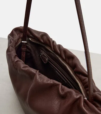 The Row Xl Bourse Leather Shoulder Bag