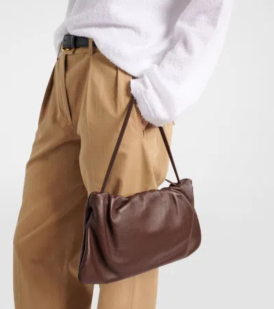 The Row Xl Bourse Leather Shoulder Bag