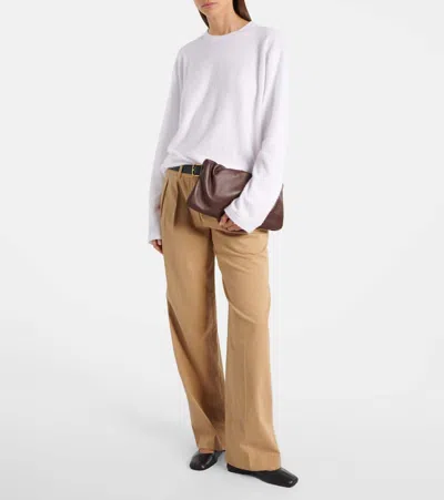 The Row Xl Bourse Leather Shoulder Bag