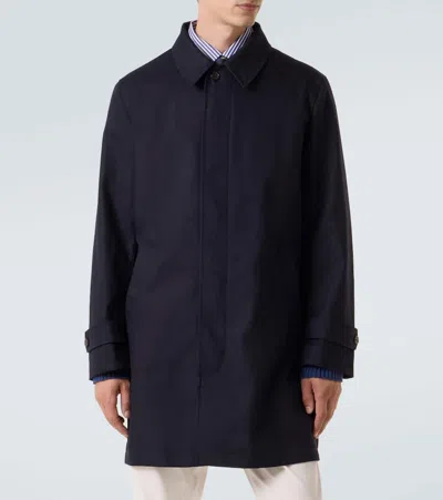 Polo Ralph Lauren Cotton Twill Car Coat In Black