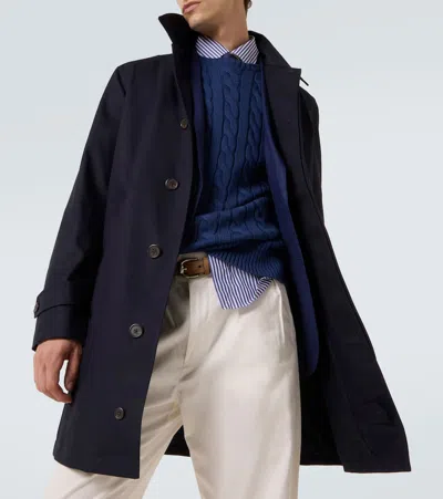 Polo Ralph Lauren Cotton Twill Car Coat In Black