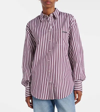 Brunello Cucinelli Striped Cotton Poplin Shirt