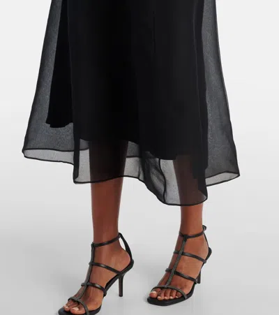 Brunello Cucinelli Silk Organza Midi Skirt