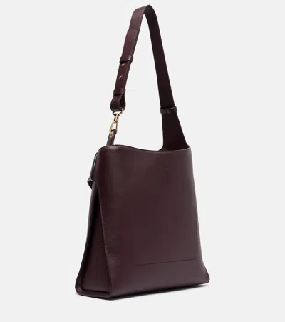 Givenchy Medium Belted Hobo Bag In Leather In Burgundy