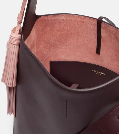 Givenchy Medium Belted Hobo Bag In Leather In Burgundy