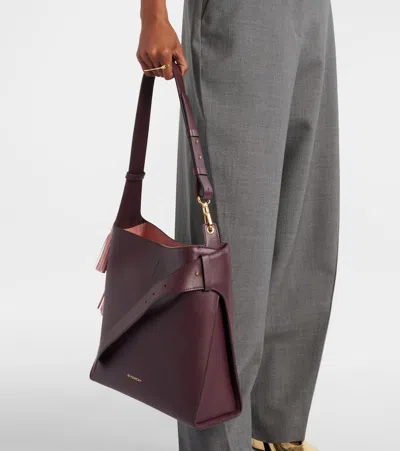 Givenchy Medium Belted Hobo Bag In Leather In Burgundy