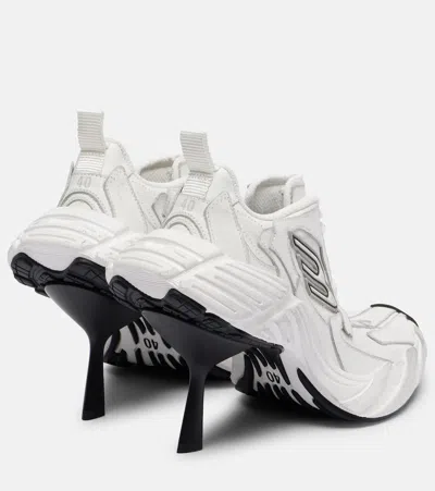 Balenciaga Monday Leather Sneaker Pumps In White