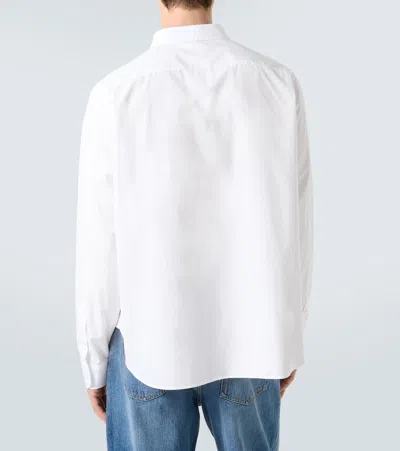 Loewe Embroidered Anagram Long-sleeved Shirt In White