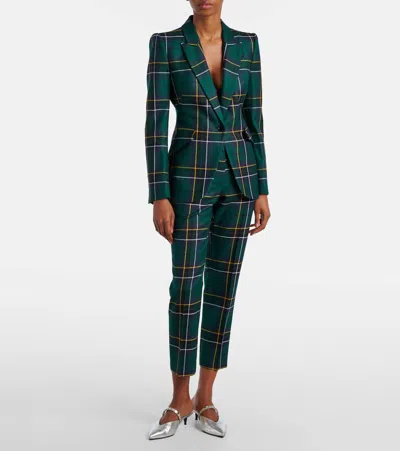 Alexander Mcqueen Plaid Wool Blazer