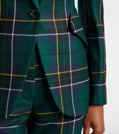 Alexander Mcqueen Plaid Wool Blazer