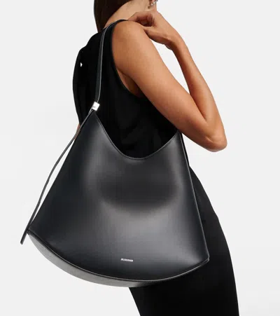 Jil Sander Eldorado Medium Shoulder Bag In Black