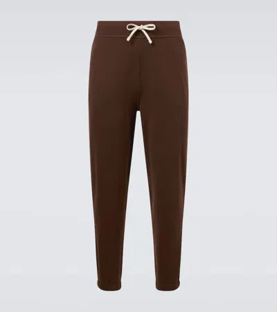 Polo Ralph Lauren Brown Jogger Pants In Cotton Blend In Brown