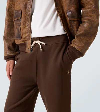 Polo Ralph Lauren Brown Jogger Pants In Cotton Blend In Brown