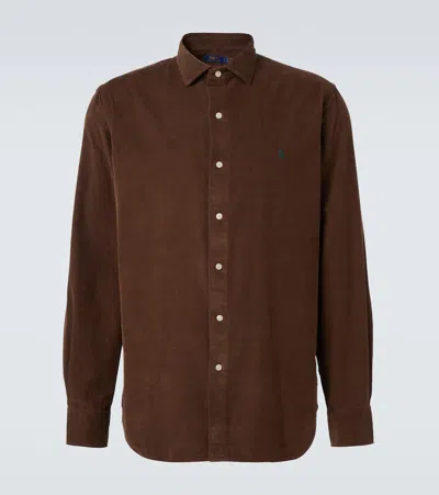 Polo Ralph Lauren Brushed Twill Sport Shirt Alpine Brown Heather In Brown