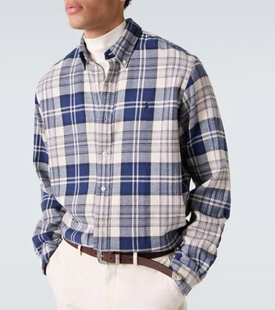 Polo Ralph Lauren Plaid-check Shirt In Blue