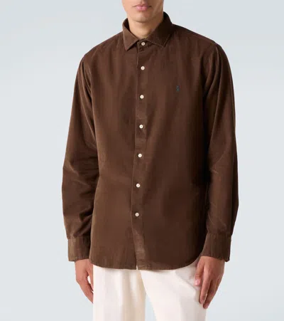 Polo Ralph Lauren Brushed Twill Sport Shirt Alpine Brown Heather In Brown