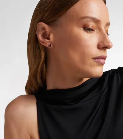 Shay Jewelry 18kt Rose Gold Earrings With Rubies And Diamonds