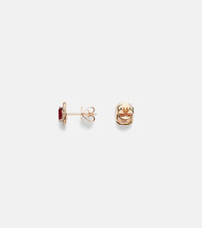 Shay Jewelry 18kt Rose Gold Earrings With Rubies And Diamonds