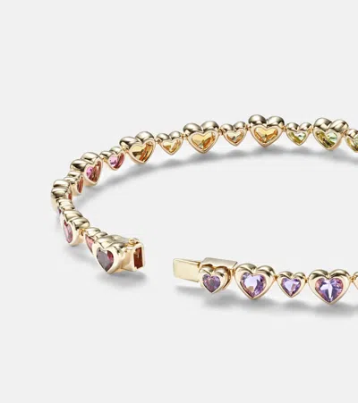 Roxanne First Heart 2 Heart 14kt Gold Bracelet With Gemstones