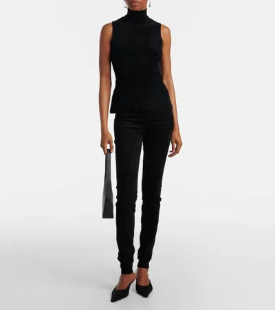 Stouls Carolyn Mid-rise Suede Leggings