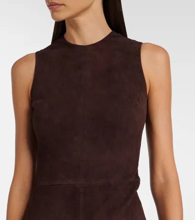 Stouls Eva Suede Minidress In Brown