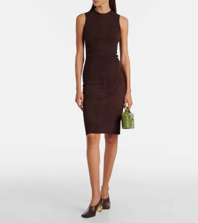 Stouls Eva Suede Minidress In Brown