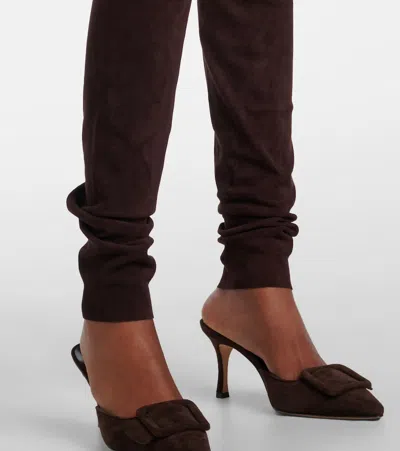 Stouls Carolyn Mid-rise Suede Leggings