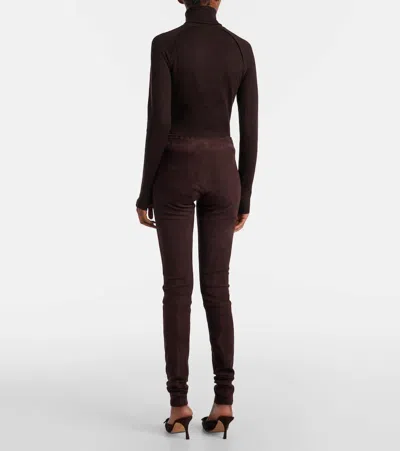 Stouls Carolyn Mid-rise Suede Leggings