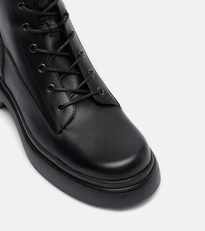 Tod's Leather Combat Boots