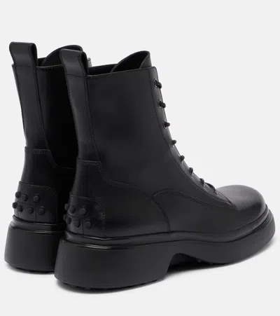 Tod's Leather Combat Boots