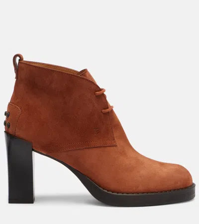 Tod's Bh Bootie 80 Suede Ankle Boots
