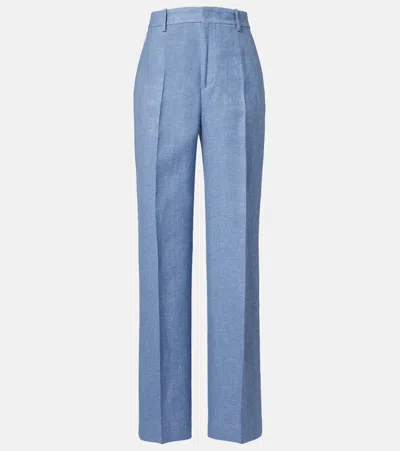 Polo Ralph Lauren Linen And Cotton Twill Wide-leg Pants