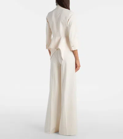 Max Mara Peplum Jacket In Neutral