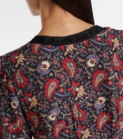 Rixo London Amina Floral Crêpe De Chine Midi Dress