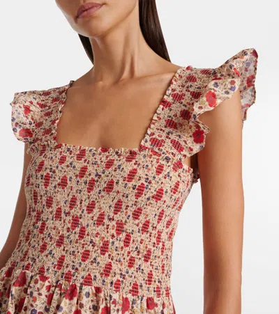 Rixo London Kendall Floral Cotton Voile Midi Dress