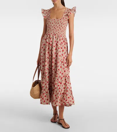 Rixo London Kendall Floral Cotton Voile Midi Dress