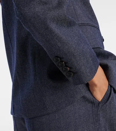 Max Mara Locarno Virgin Wool Jacket In Blue